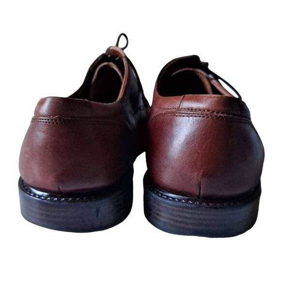 Johnston & Murphy Knowland Shoes Men\'s Size 12W Lace Up Leather Brown Cap Toe
